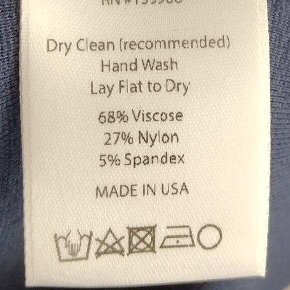 Ripley Rader Classic Navy Blue Ponte-Knit Short Slv Top 2+ XXL 16/18 Made in USA - Picture 6 of 7